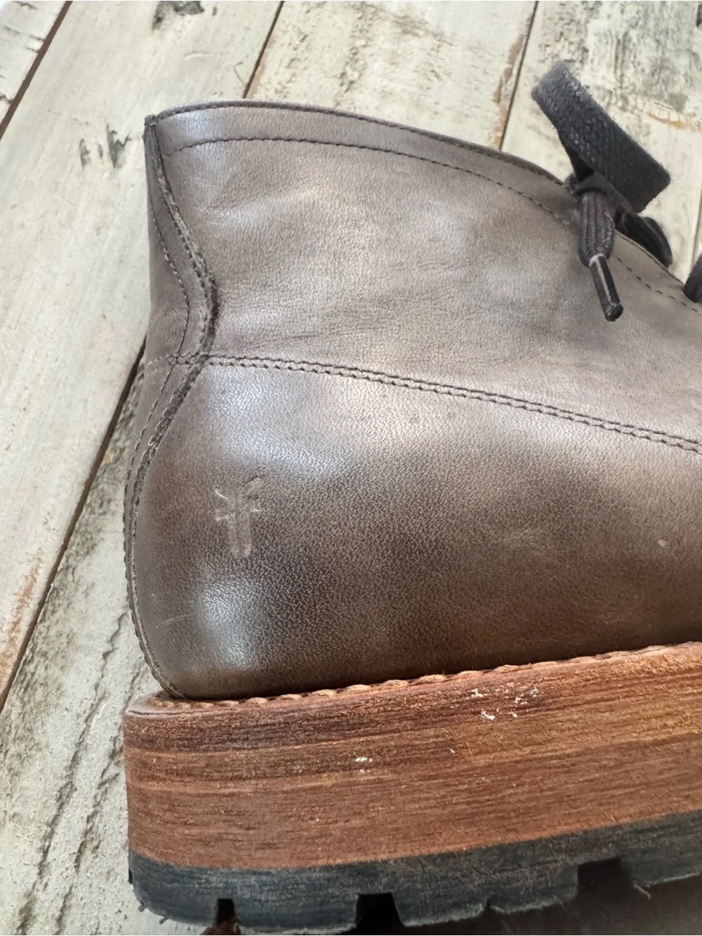 Frye Men's Taupe Leather Chukka Boots